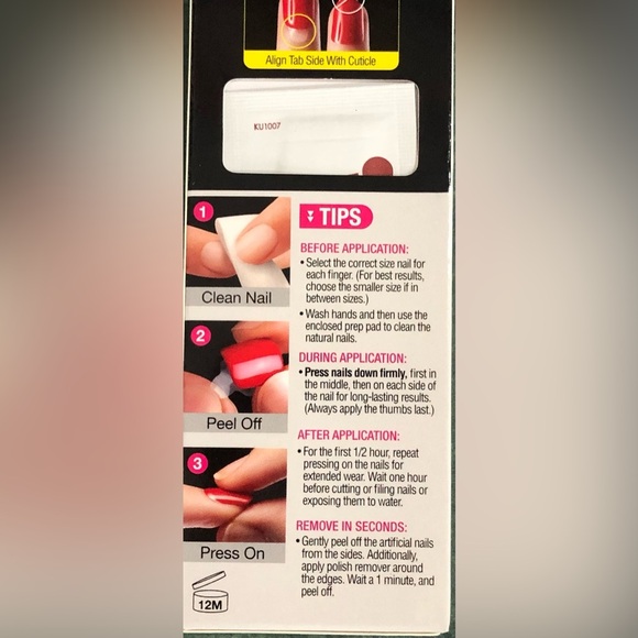 48 Kiss nails no glue needed press-on manicure medium length super hold adhesive - Picture 11 of 13